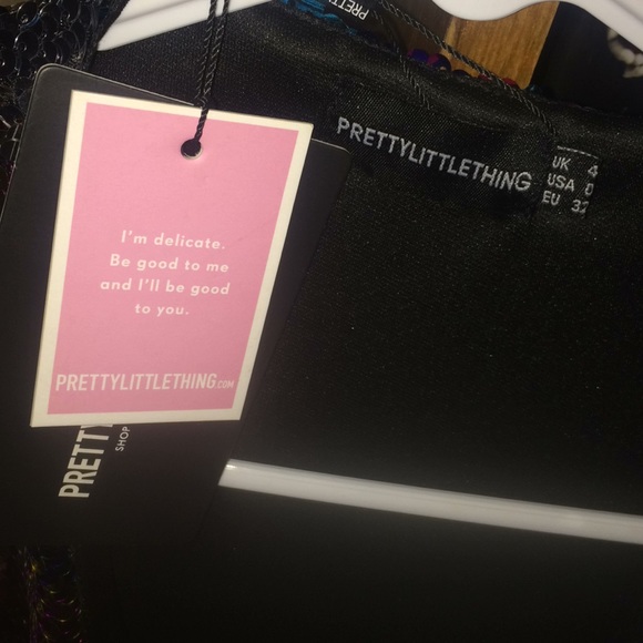 Pretty little thing rainbow sparkle wrap dress - Picture 3 of 3